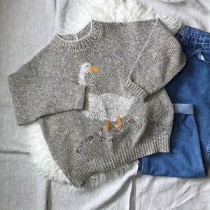 Vintage Goose Wool Blend Sweater Made in USA